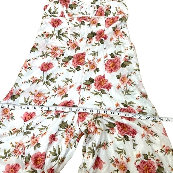 AMERICAN Eagle White Rose Wide Leg Jumpsuit - Picture 11 of 12